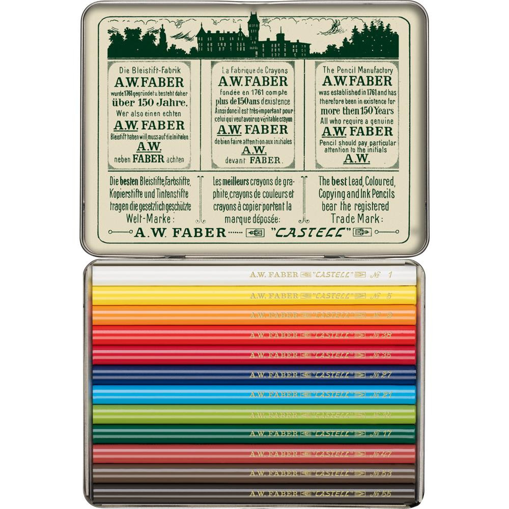 Set of Polychromos Retro Mini colored pencils - Faber-Castell - 12 colors