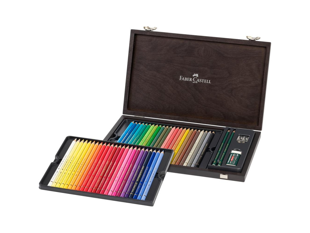 Set of Polychromos pencils in wooden case - Faber-Castell - 48 pcs.