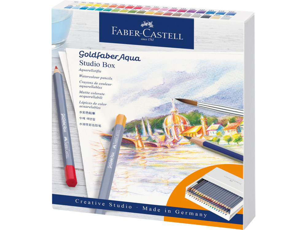 Set of Goldfaber watercolor pencils Studio Box  - Faber-Castell - 38 pcs.