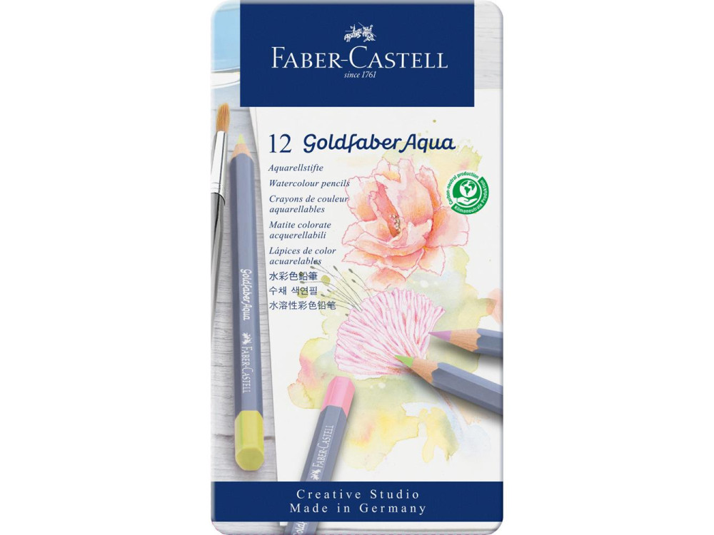 Zestaw kredek akwarelowych Goldfaber Aqua - Faber-Castell - 12 kolorów