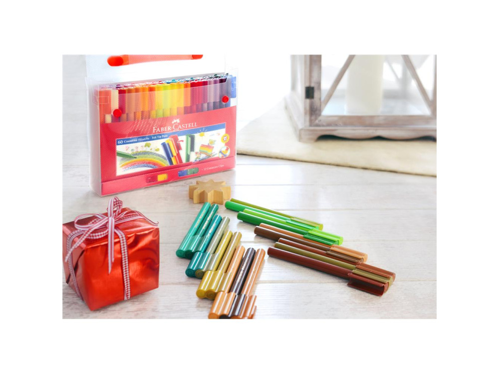 Zestaw flamastrów Connector w walizce - Faber-Castell - 60 kolorów