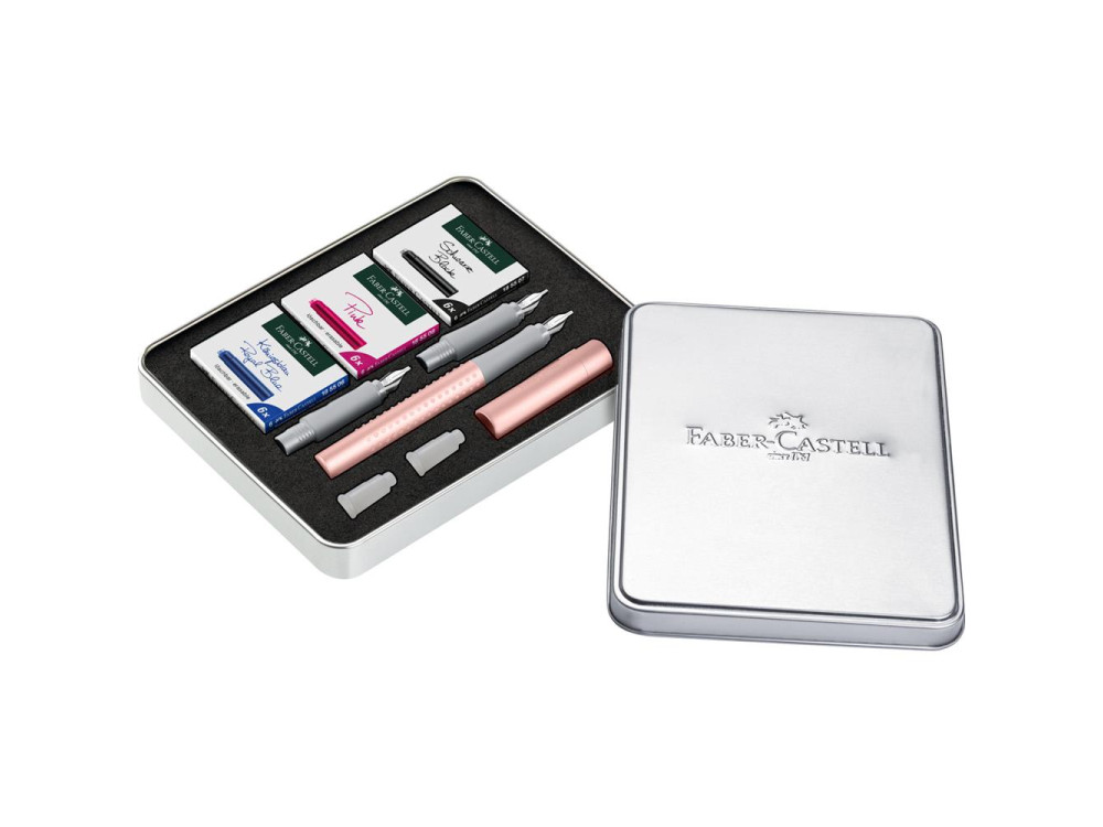 Calligraphy Gift set with fountain pen Grip 2011 - Faber-Castell - Pearl Rose, F
