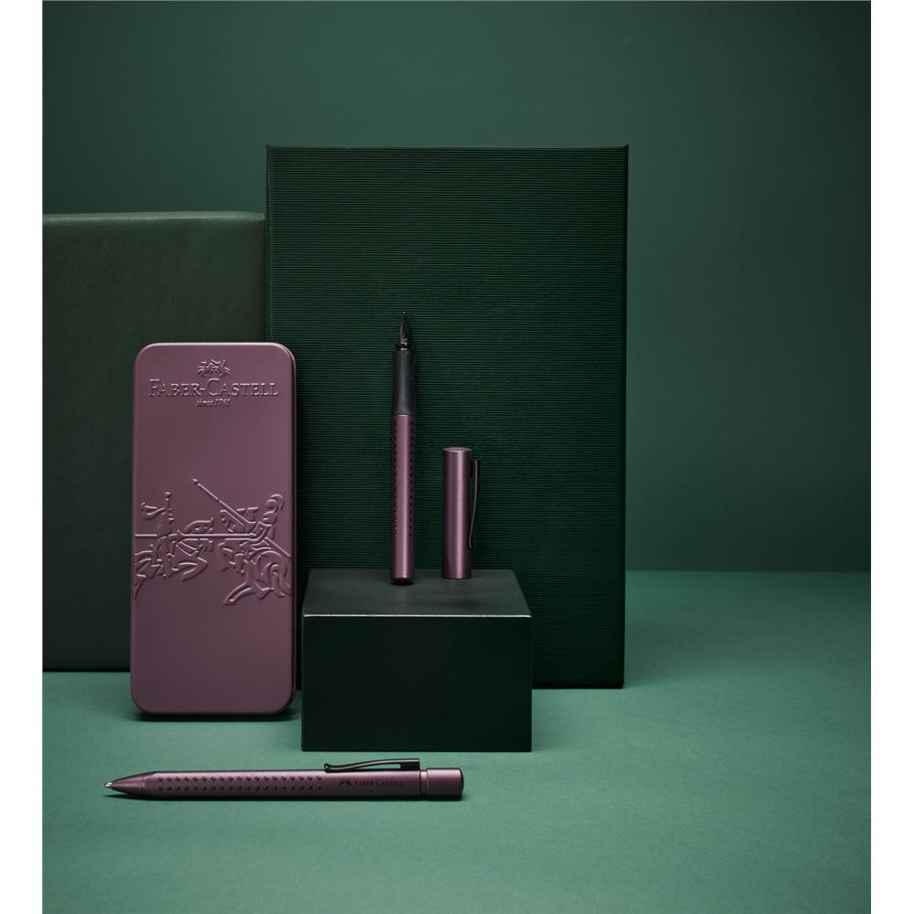 Zestaw prezentowy Grip 2011, pióro wieczne i długopis - Faber-Castell - Berry