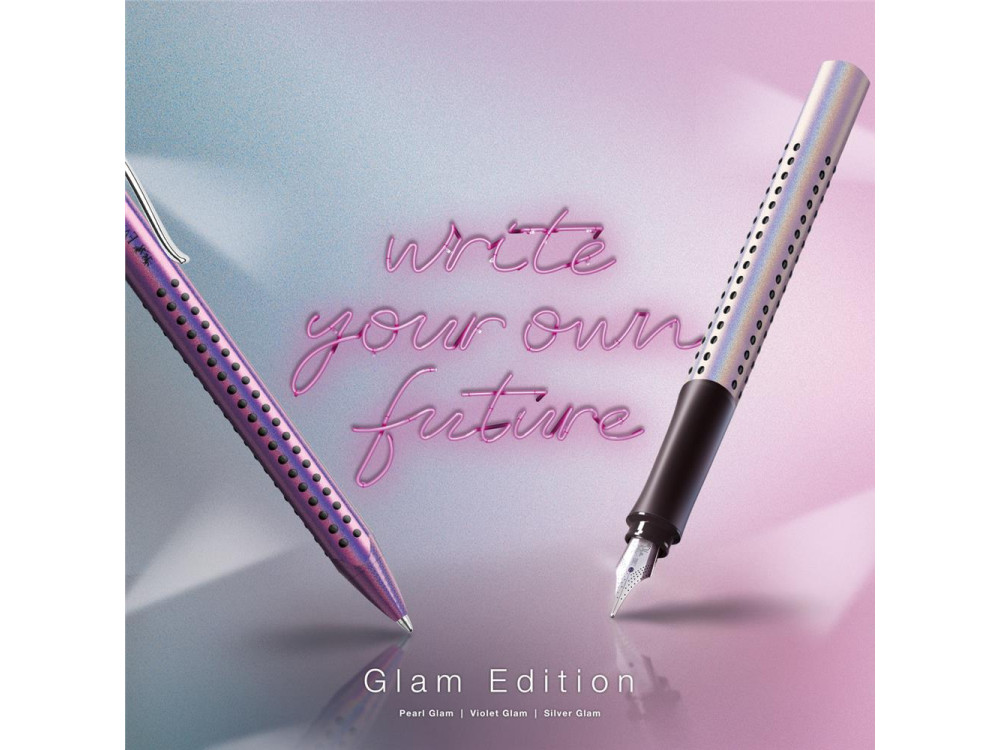 Zestaw prezentowy Grip 2011, pióro wieczne i długopis - Faber-Castell - Glam Pearl