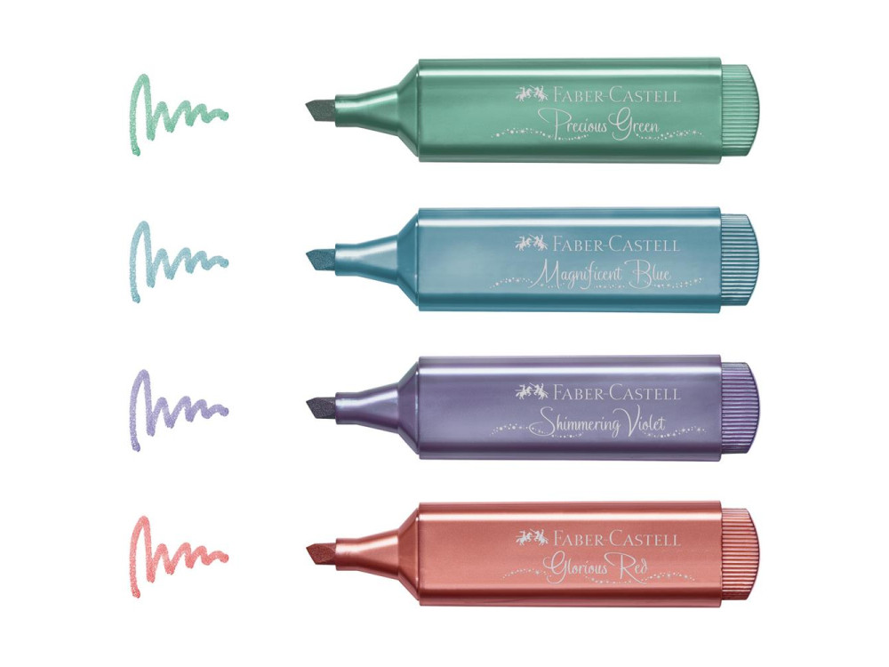 Set of metallic highlighters - Faber-Castell - 4 colors
