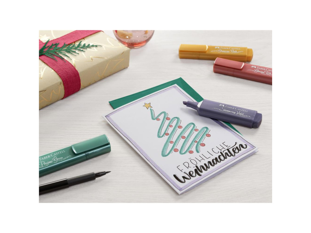Set of metallic highlighters - Faber-Castell - 4 colors