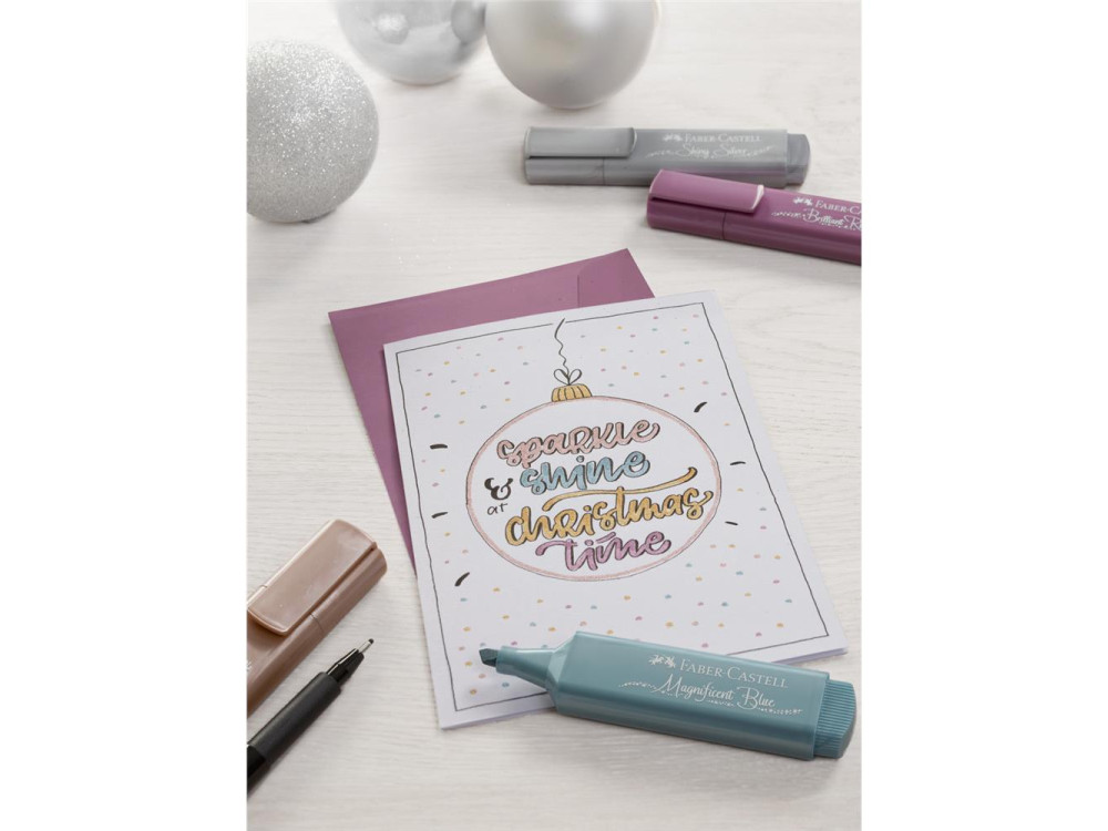 Set of metallic highlighters - Faber-Castell - 8 pcs.