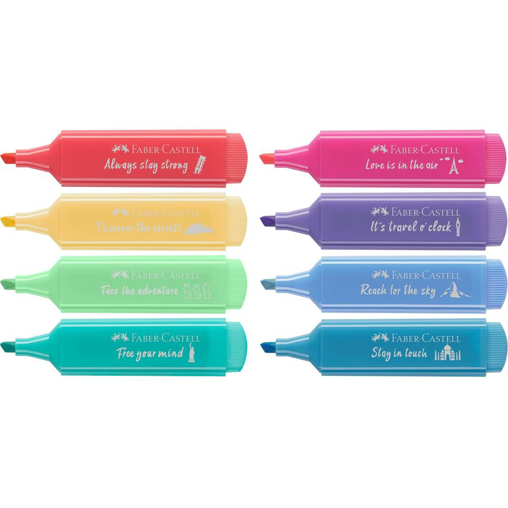 Set of pastel highlighters - Faber-Castell - 8 pcs.