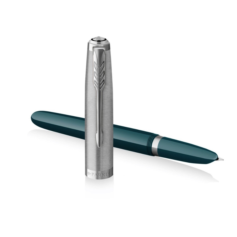 Fountain pen 51 - Parker - Teal Blue CT, F