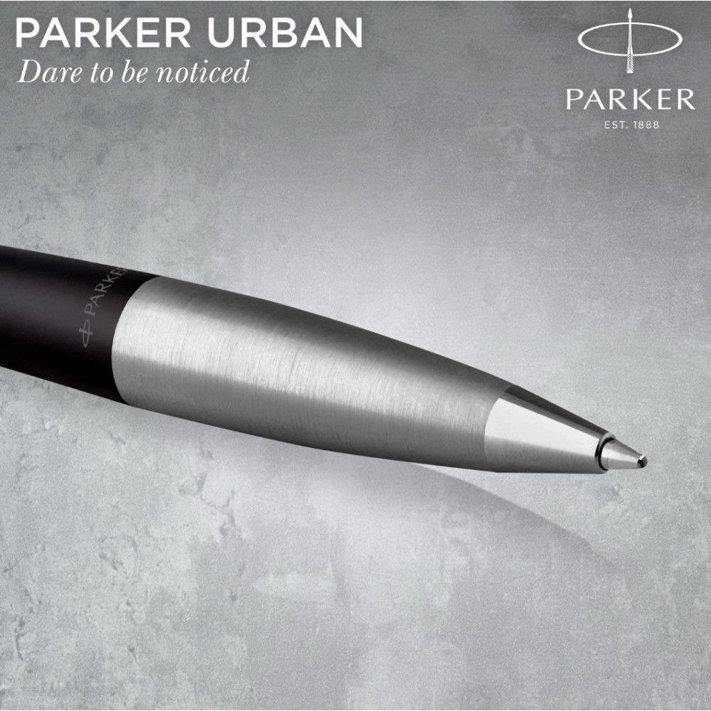 Ballpoint pen Urban Twist - Parker - Muted Black & Silver Trim