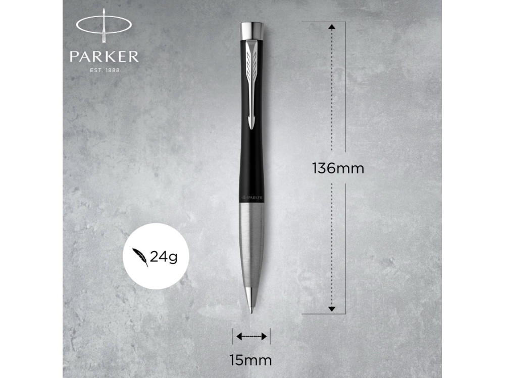 Ballpoint pen Urban Twist - Parker - Muted Black, Silver GT