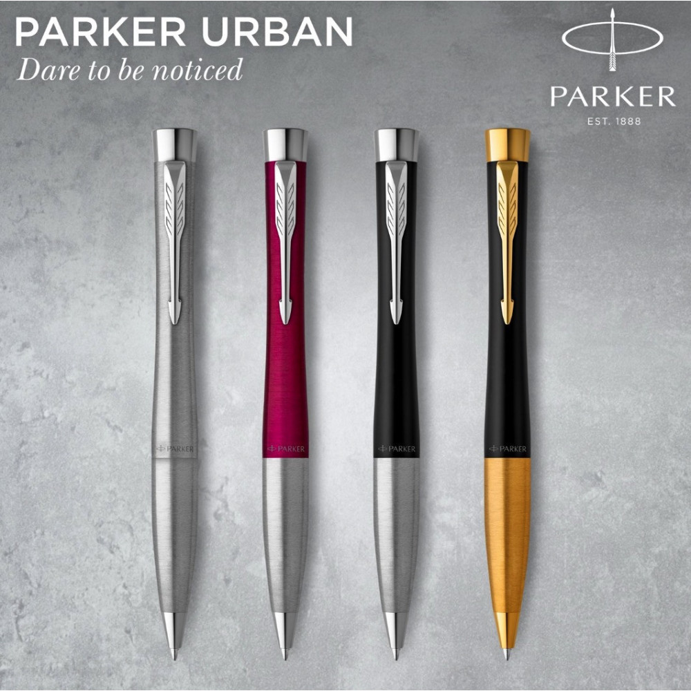 Ballpoint pen Urban Twist - Parker - Muted Black & Silver Trim