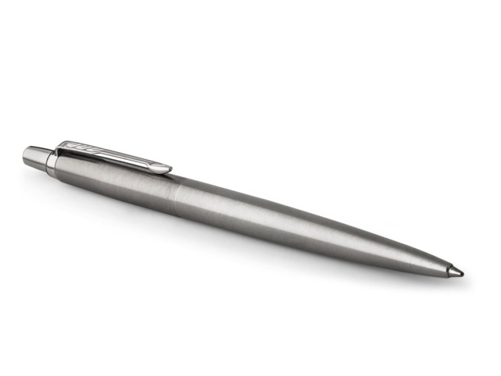 Zestaw z piórem wiecznym i długopisem Jotter w etui - Parker - Stainless Steel