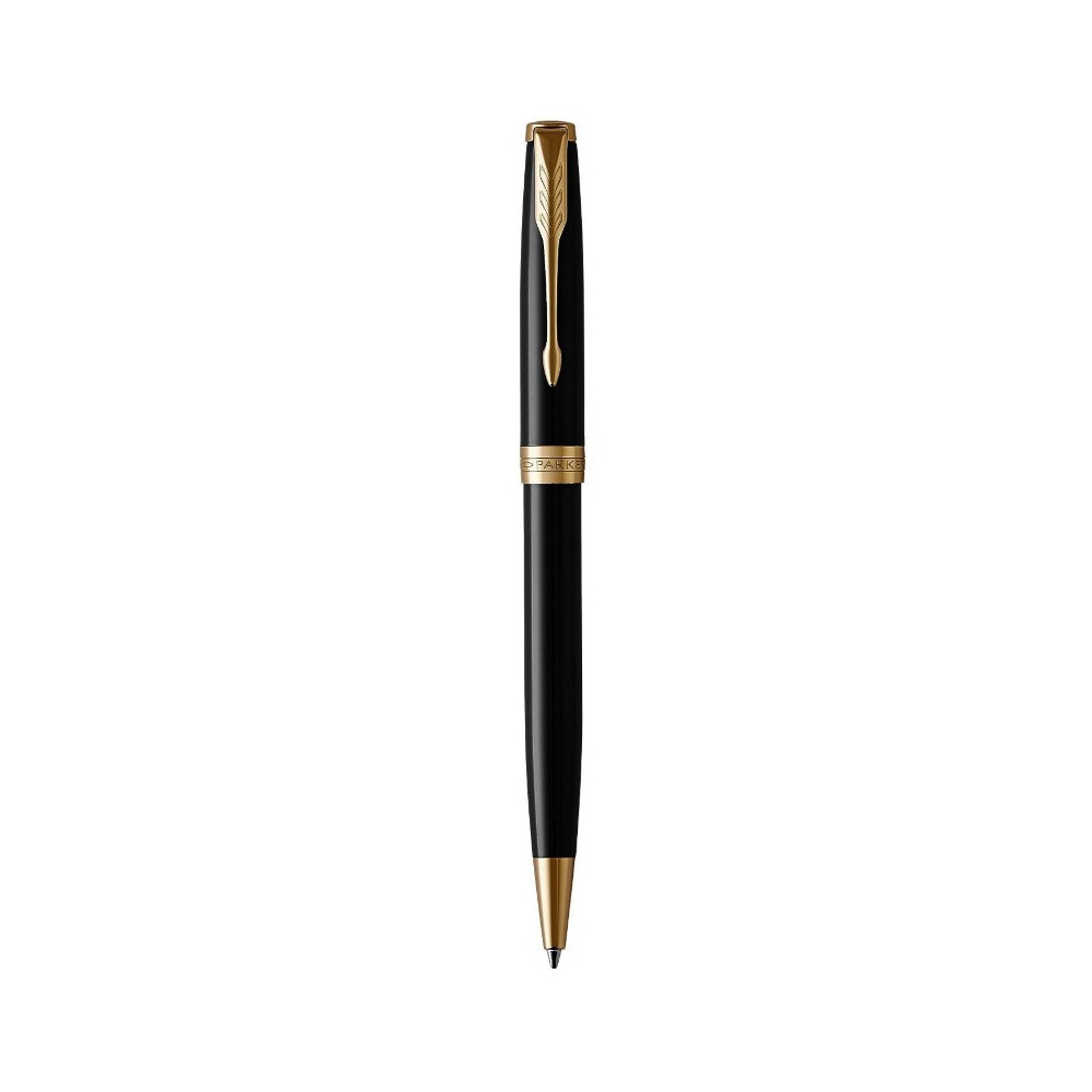 Zestaw z piórem wiecznym i długopisem Sonnet w etui - Parker - Black GT