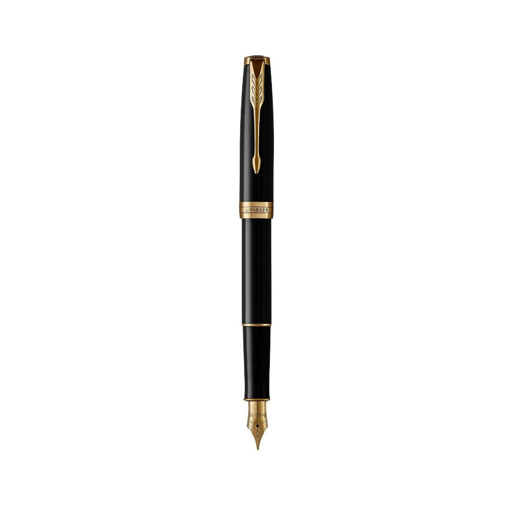 Zestaw z piórem wiecznym i długopisem Sonnet w etui - Parker - Black GT