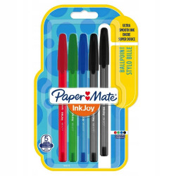 Set of InkJoy 100 ballpoint pens - Paper Mate - 0,7 mm, 5 pcs.
