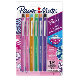 Set of Flair felt-tip pens - Paper Mate - Candy Pop, 0,7 mm, 12 pcs.