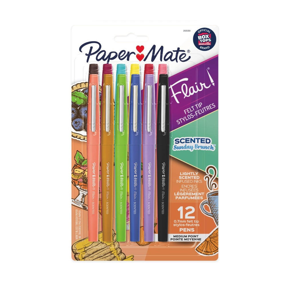Zestaw pachnących cienkopisów Flair Scented - Paper Mate - 0,7 mm, 12 kolorów
