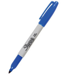 Permanent Fine Point marker - Sharpie - blue, 1 mm