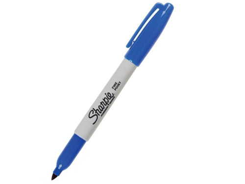Permanent Fine Point marker - Sharpie - blue, 1 mm