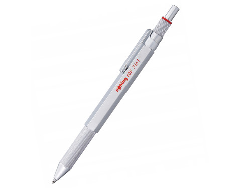 Multipen 600, ołówek i dwukolorowy długopis 3 w 1 - Rotring - Silver