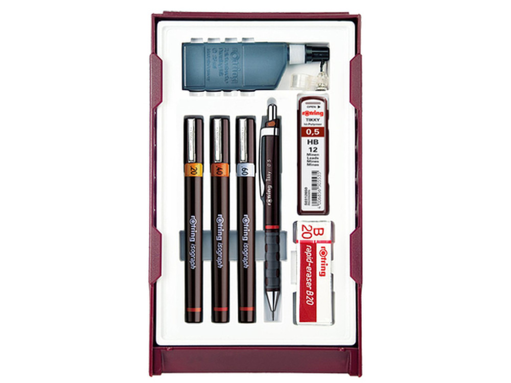 Set of Isograph drawing pens Combi College 2 - Rotring