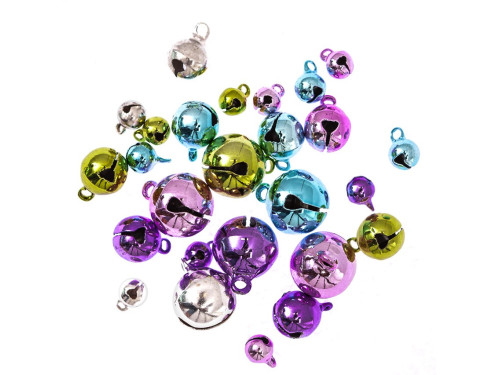 Craft metal bells - DpCraft - pastel, 26 pcs.