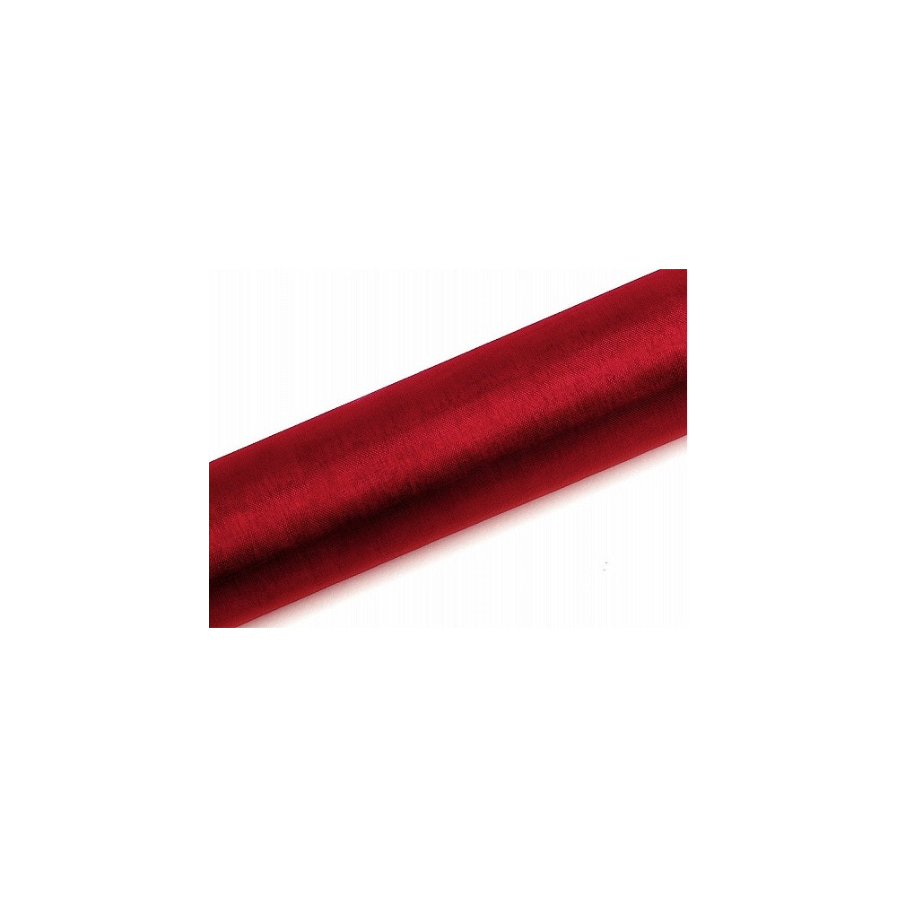 Organza Plain, 0,16 x 9 m, Red