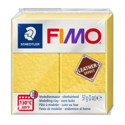 Fimo Leather Effect modelling clay - Staedtler - Saffron Yellow, 57 g