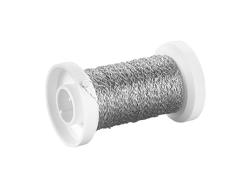 Craft floristic, crimped wire - Knorr Prandell - silver, 0,25 mm x 50 m