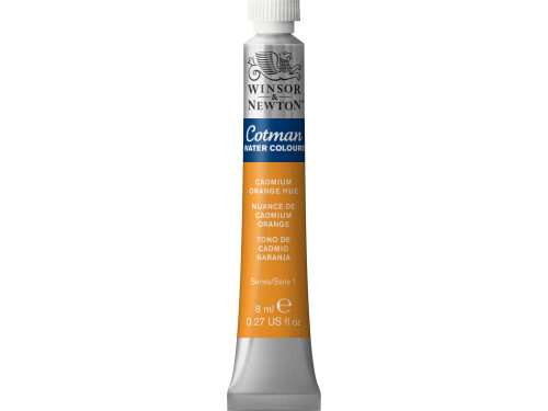 Cotman Watercolor Paint - Winsor & Newton - Cadmium Orange Hue, 8 ml