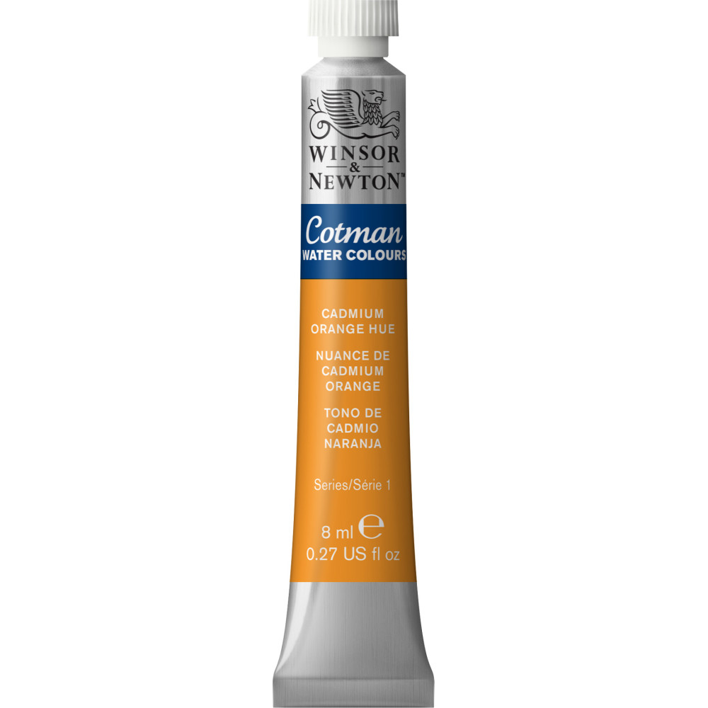 Cotman Watercolor Paint - Winsor & Newton - Cadmium Orange Hue, 8 ml