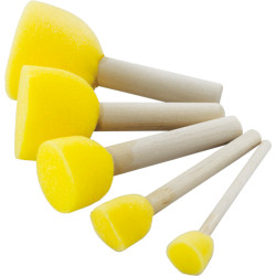 Set of sponge-tip stippling brushes - Pentart - 5 pcs.
