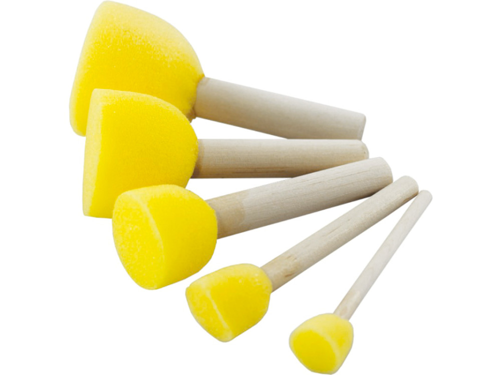 Set of sponge-tip stippling brushes - Pentart - 5 pcs.