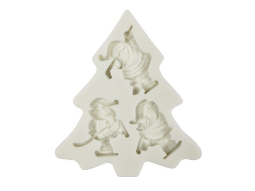 Silicone mold - Pentart - Santa Clauses on the Christmas tree