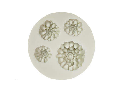Silicone mold - Pentart - 4 flowers
