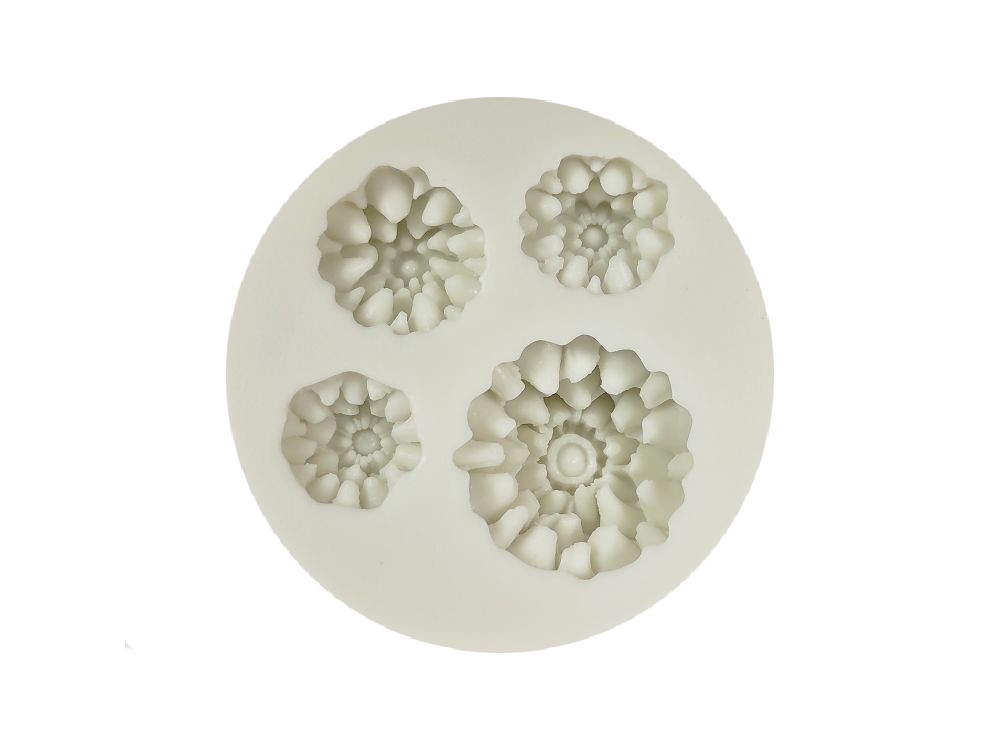 Silicone mold - Pentart - 4 flowers