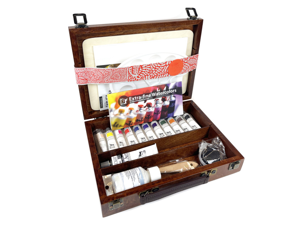 Zestaw farb akrylowych Colours w drewnianej walizce - Renesans - 12 kolorów x 20 ml