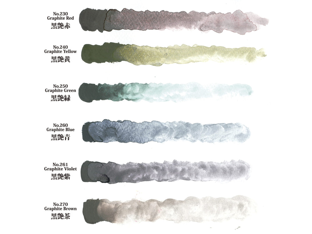 Watercolor set Gansai Tambi - Kuretake - Graphite Colors, 6 pcs.