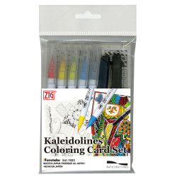 Zig Kaleidolines Coloring Card Set 1 - Kuretake