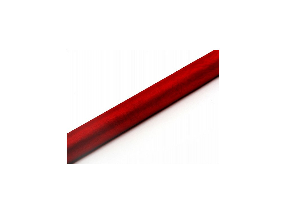 Organza Plain, 0,36 x 9 m, Red