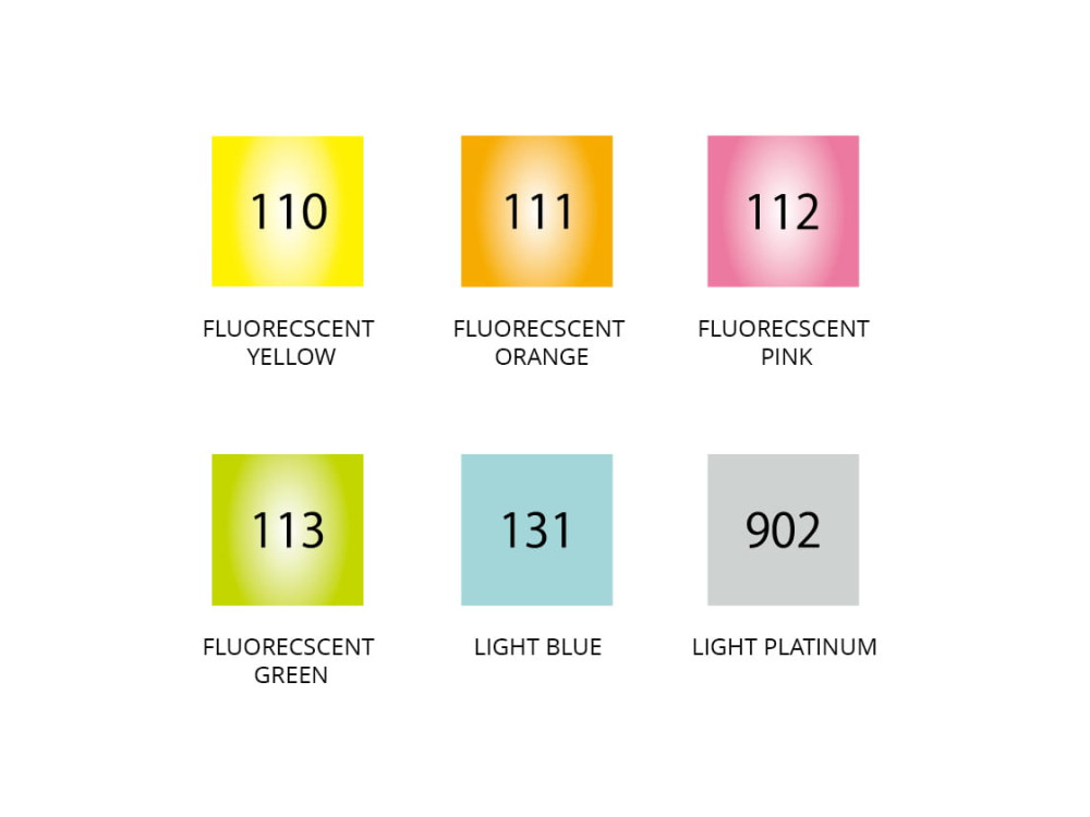 Zestaw pisaków Zig Clean Color Dot - Kuretake - Highlight, 6 kolorów