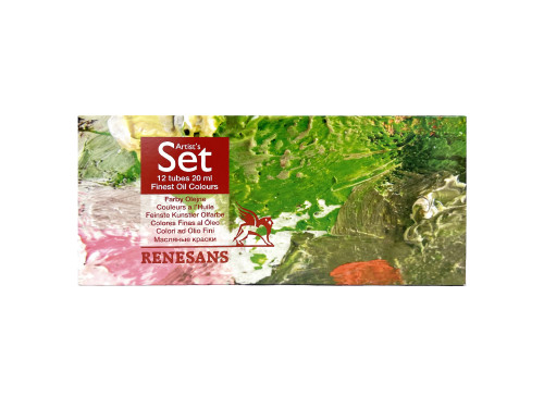 Zestaw farb olejnych Olej for Art - Renesans - 12 kolorów x 20 ml