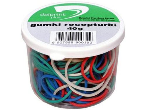 Coloured rubber bands 40 g