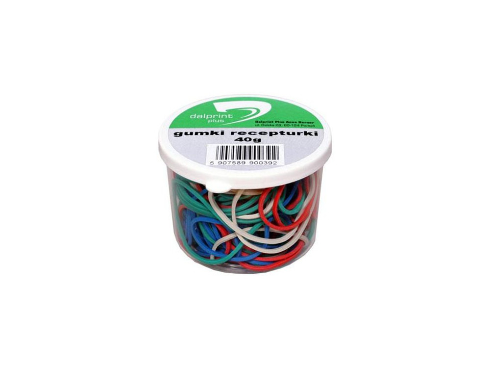 Coloured rubber bands 40 g