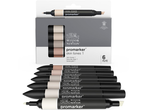 Zestaw Promarker - Winsor & Newton -  Skin Tones 1, 6 szt.