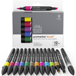 Promarker Brush Set 1 - Winsor & Newton - 12 + 1 pcs.