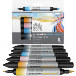 Promarker Watercolor set - Winsor & Newton - Sky Tones, 6 pcs.