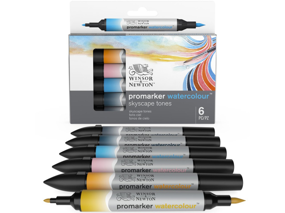 Promarker Watercolor set - Winsor & Newton - Sky Tones, 6 pcs.