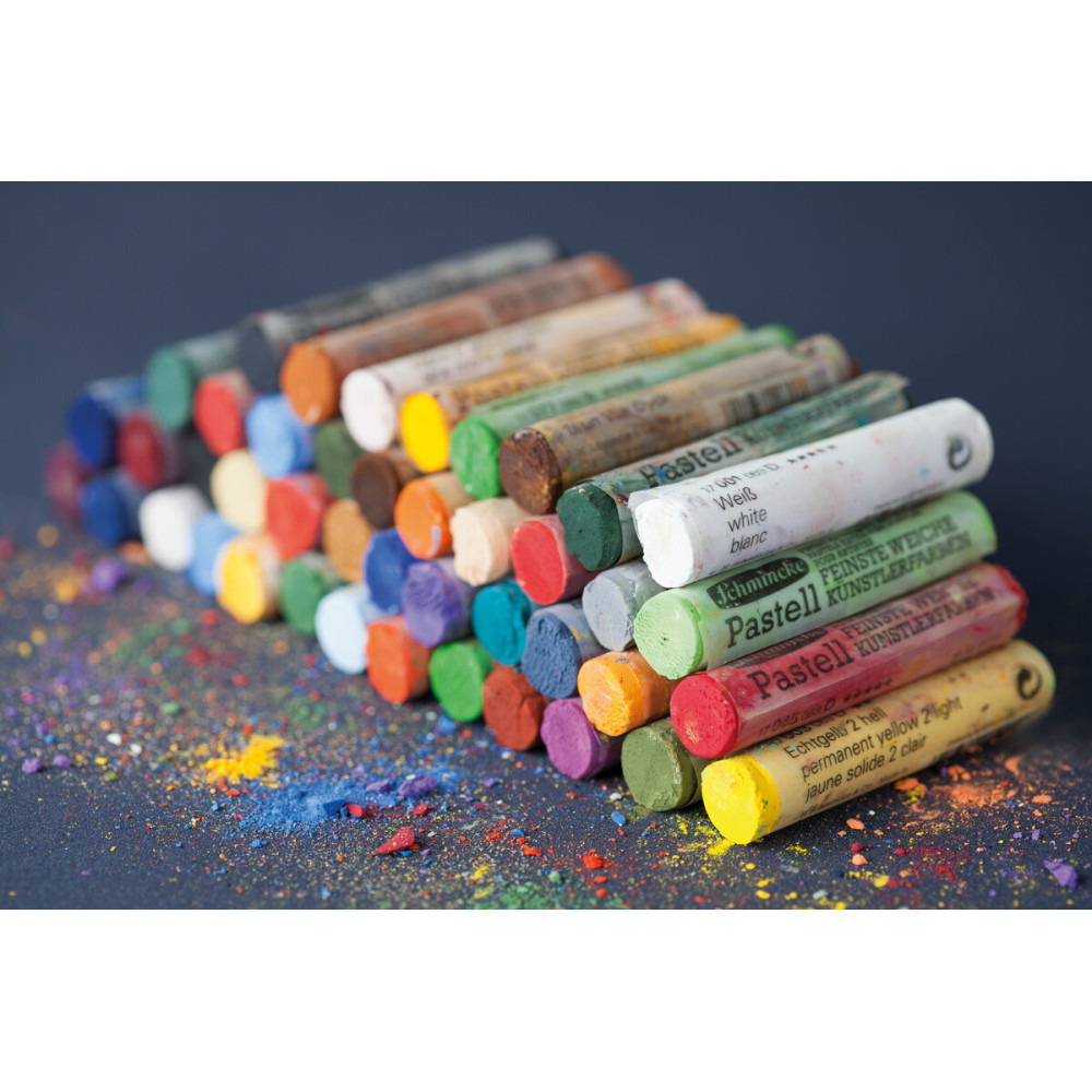 Zestaw pasteli suchych Extra-Soft w drewnianej walizce - Schmincke - 100 kolorów